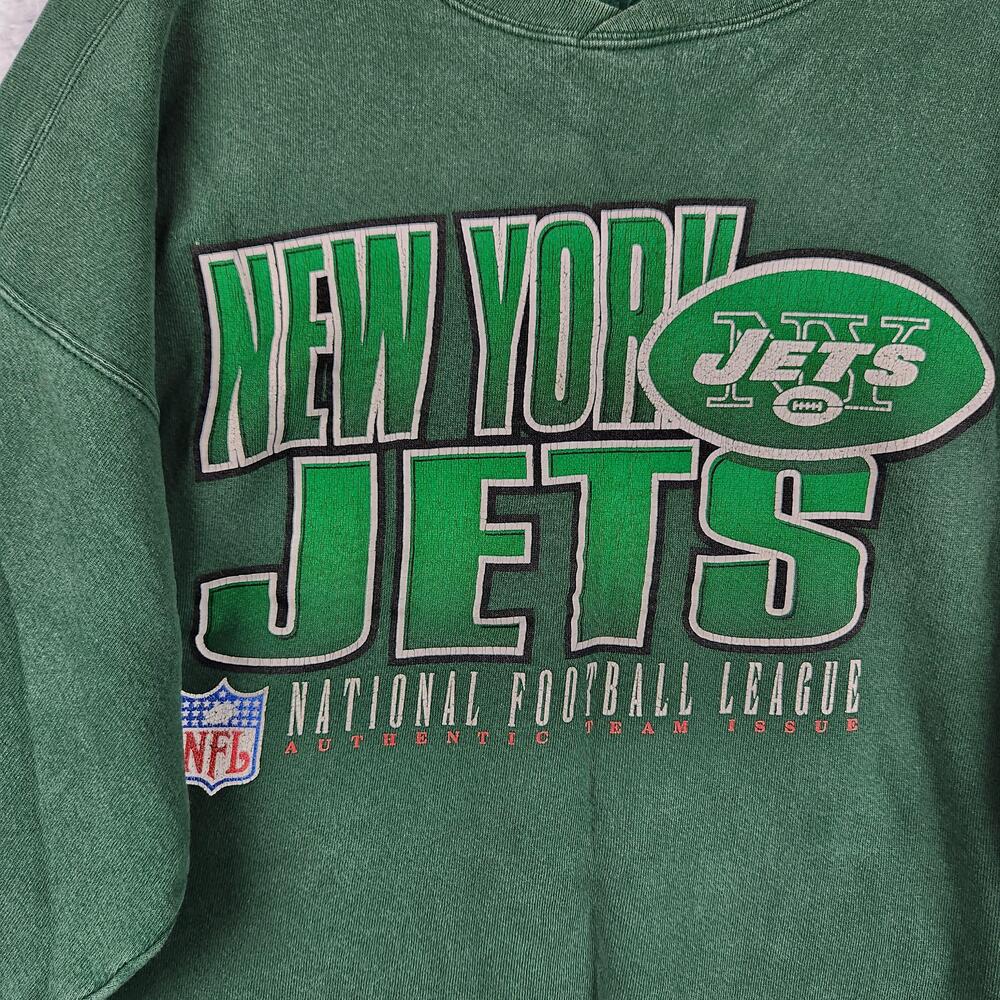 Vintage New York Jets Sweatshirt Mens XL Green NFL Team Issue Starter 90s Logo
